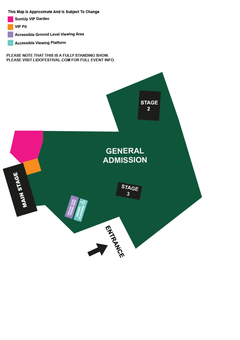 LIDO 26 Sum UP VIP Garden x Ticket Map
